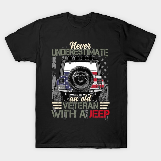 Jeep Veteran Grandpa T-Shirt by RichyTor